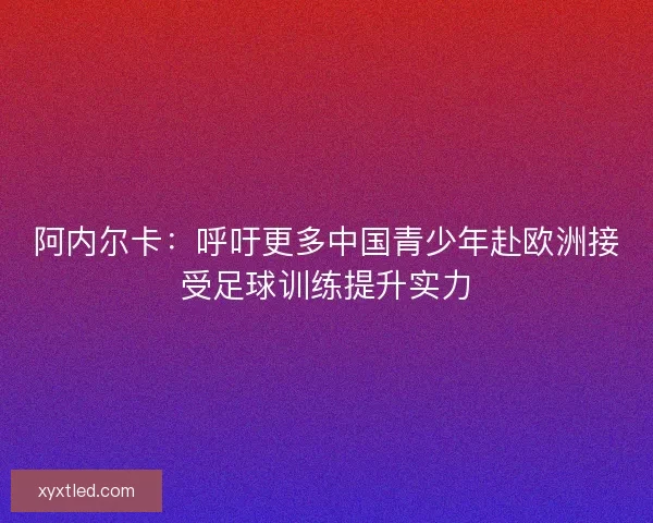 阿内尔卡：呼吁更多中国青少年赴欧洲接受足球训练提升实力